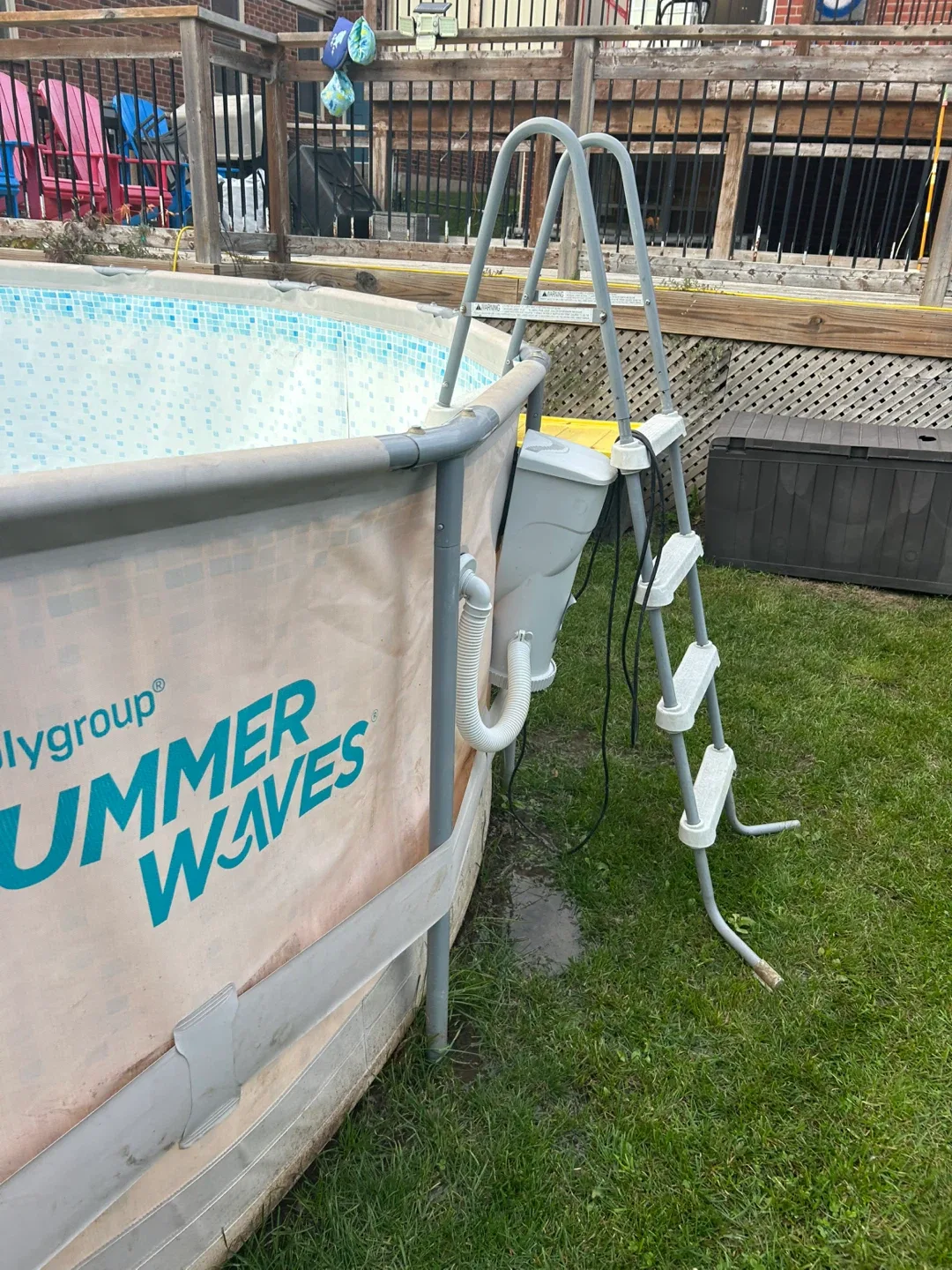 16 ft Summer Waves Above Ground Pool with Ladder image indicator(3)