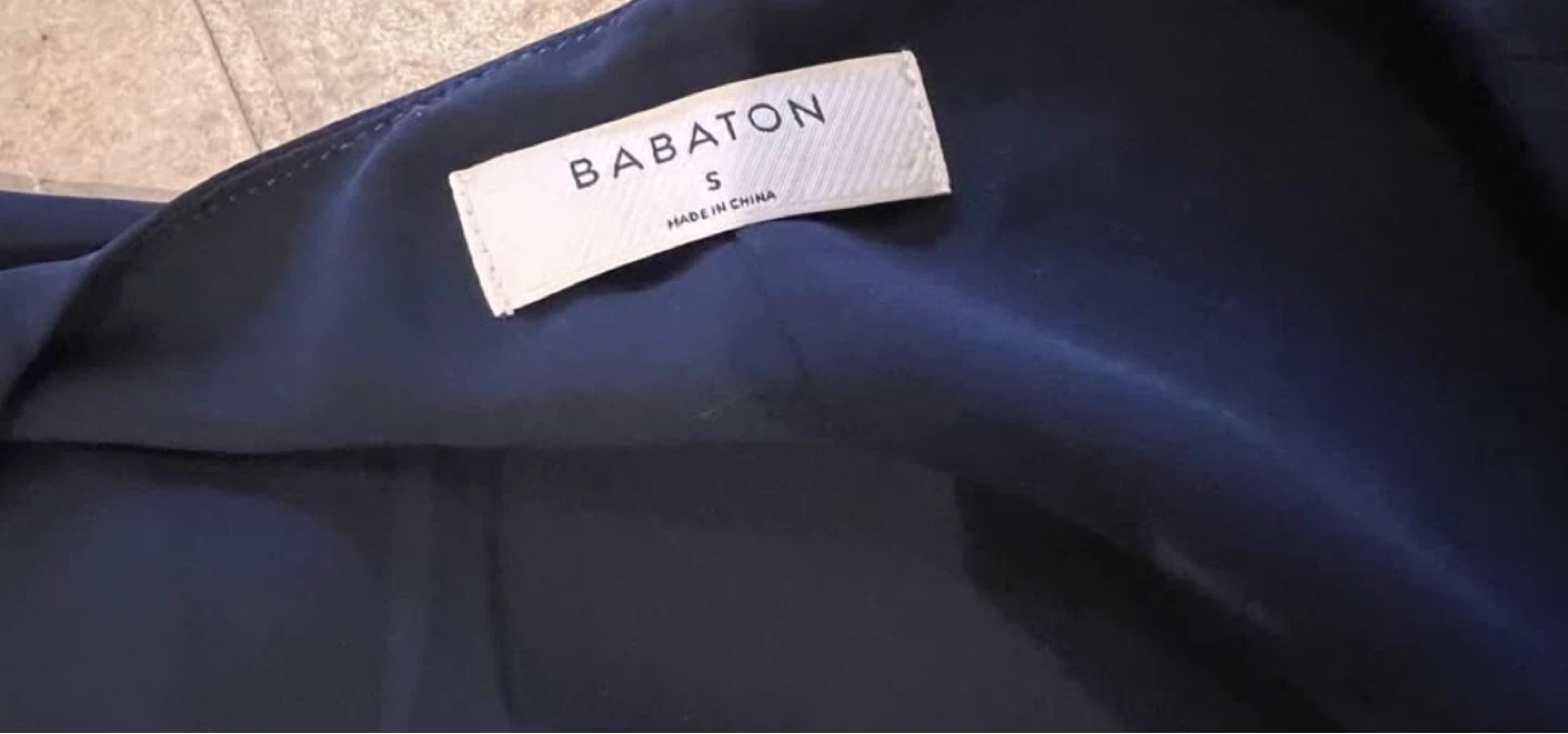 Babaton Wrap Dress Navy Blue - Size S - photo 2