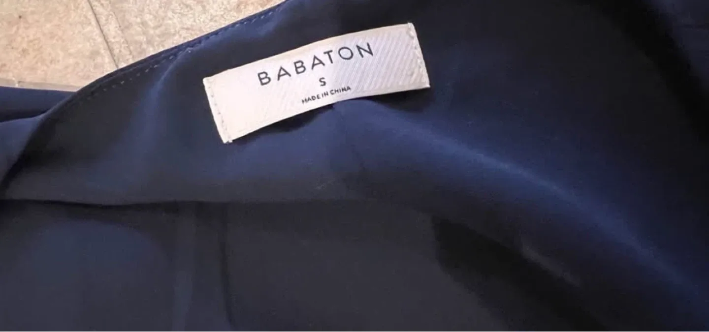 Babaton Wrap Dress Navy Blue - Size S image indicator(2)