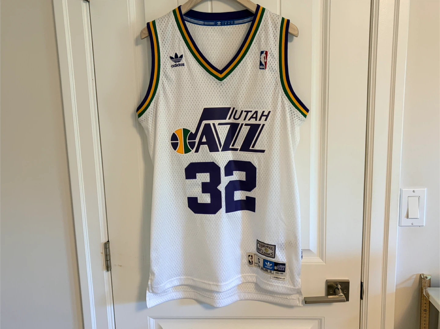 Adidas Hardwood Classic Utah Jazz Karl Malone Jersey Sm
