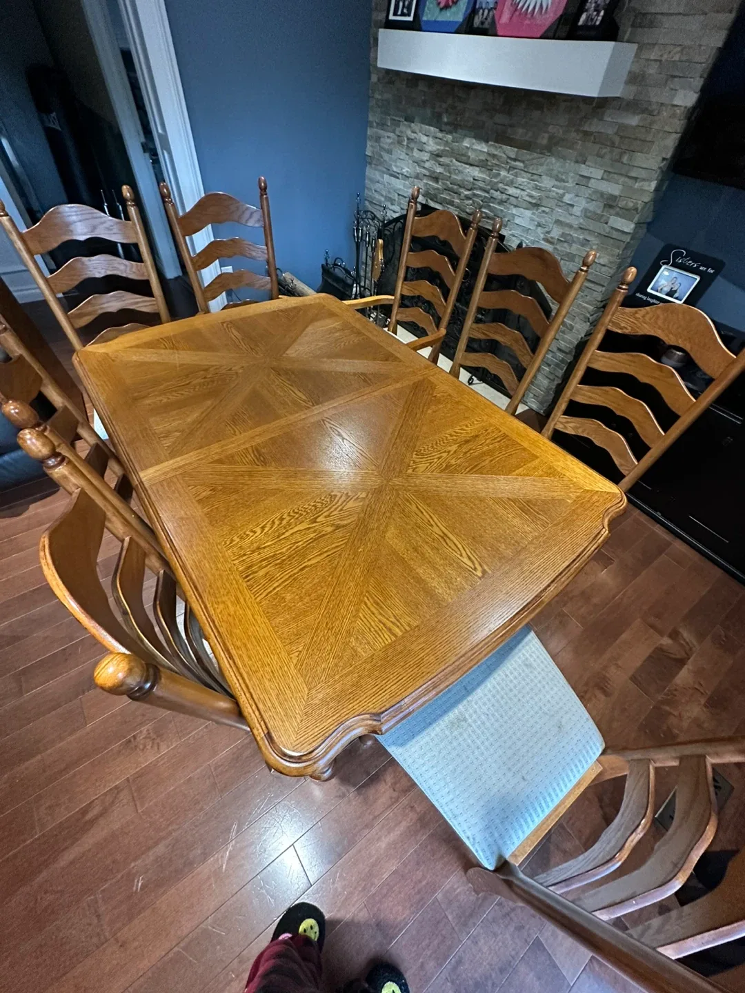 Wooden Dining Table with 8 Chairs image indicator(6)