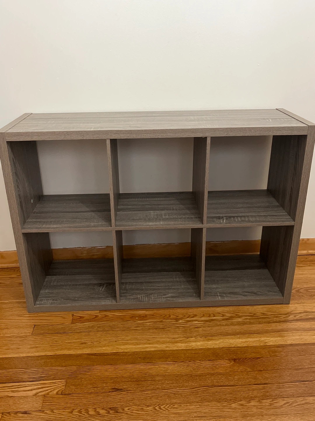 6-Cube Organizer Shelf - Gray Wood