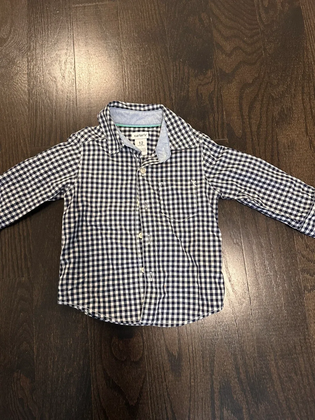 Carter's 12 months Checkered Button-Up Shirt thumbnail