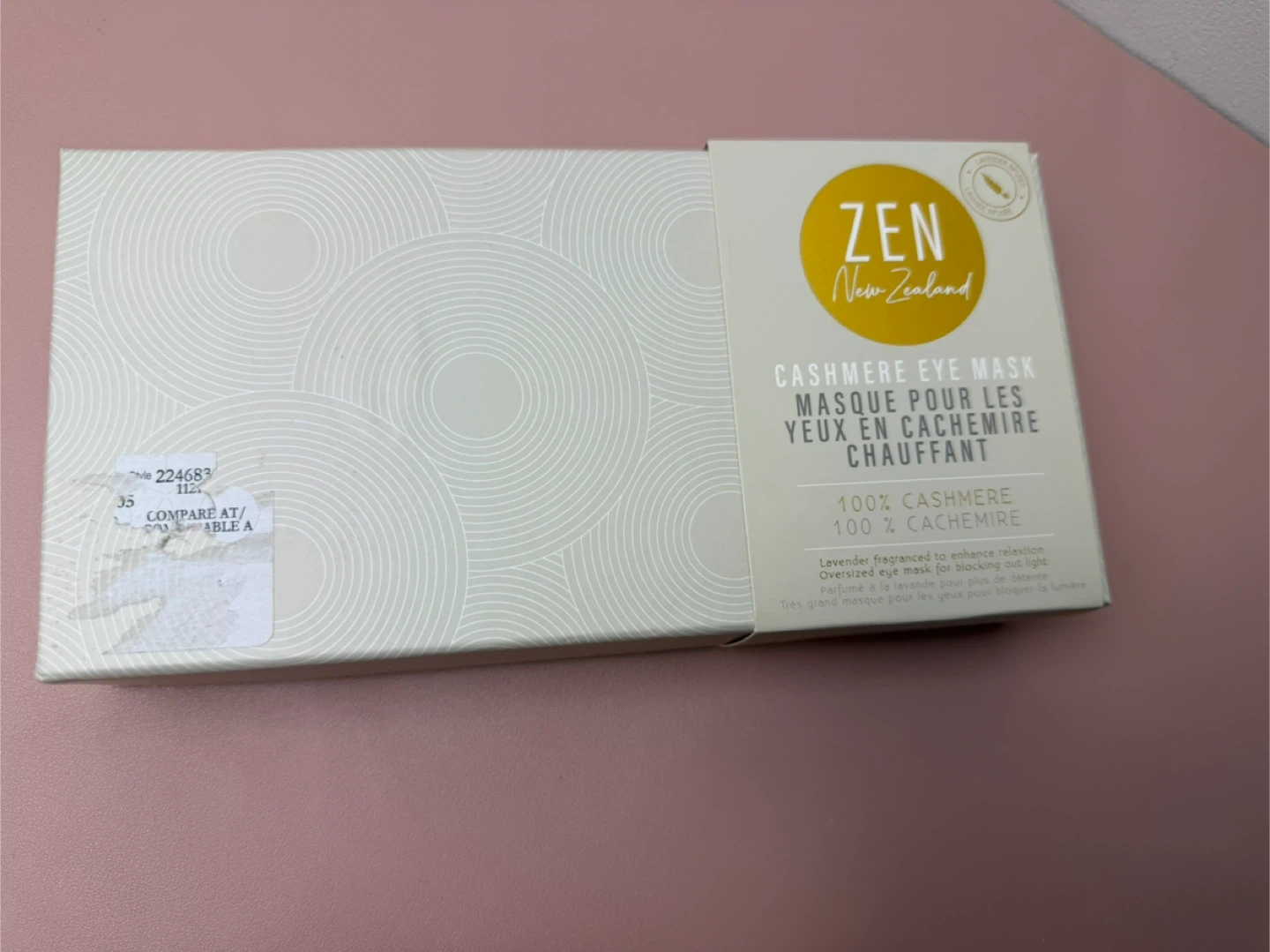 ZEN New Zealand Cashmere Eye Mask - New in Box! - photo 2