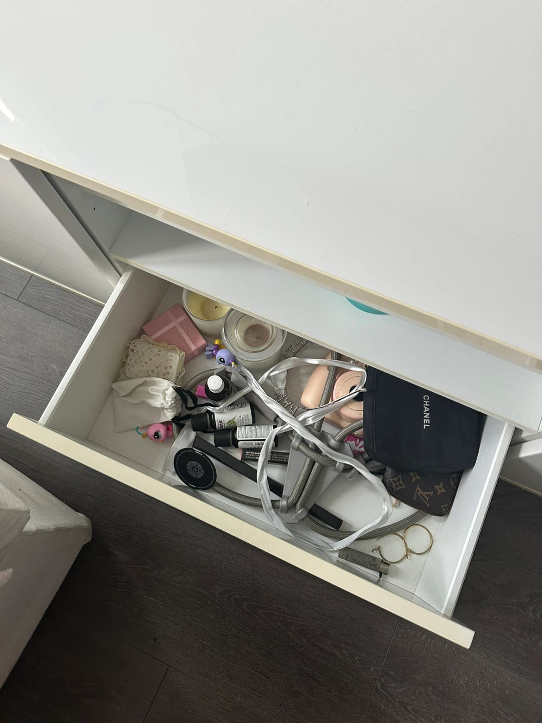 White TV Stand with Storage - photo 3