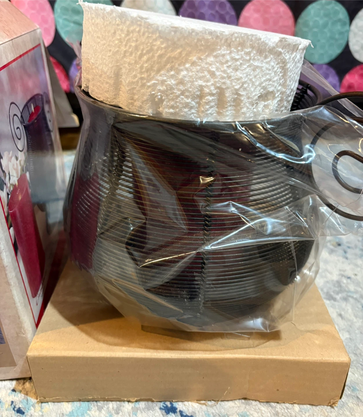Large Rustic Wire Lantern & Candle Set. New in Box - photo 2