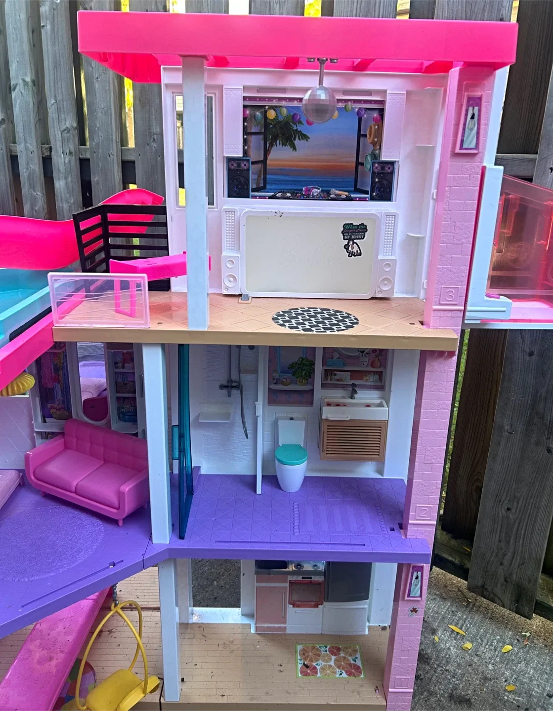 Barbie Dreamhouse Dollhouse with Slide & Pool image indicator(4)