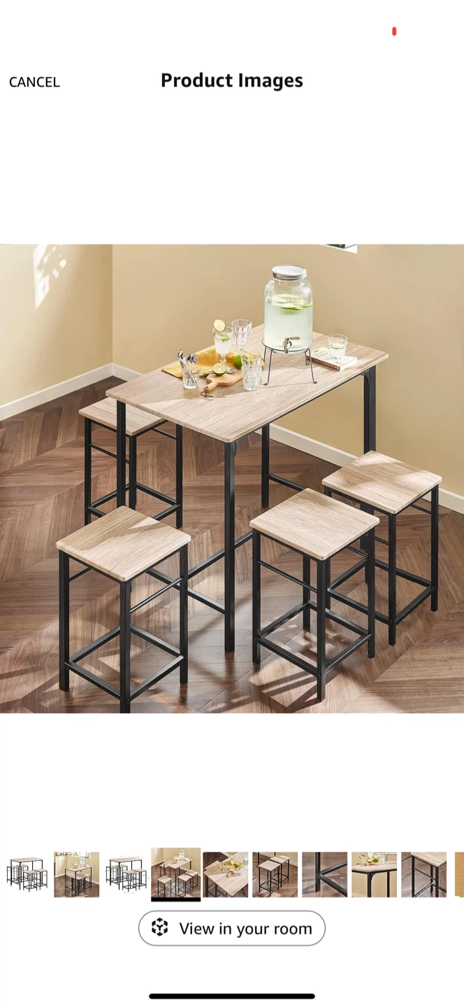 Bar Table with 4 Stools - photo 5