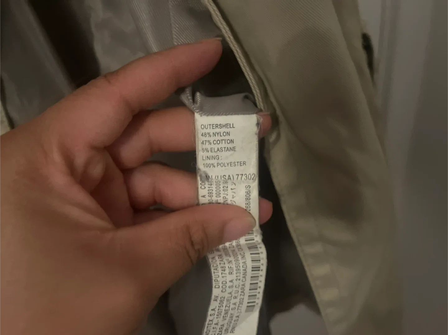 Zara Basic Beige Trench Coat - Size S image indicator(3)