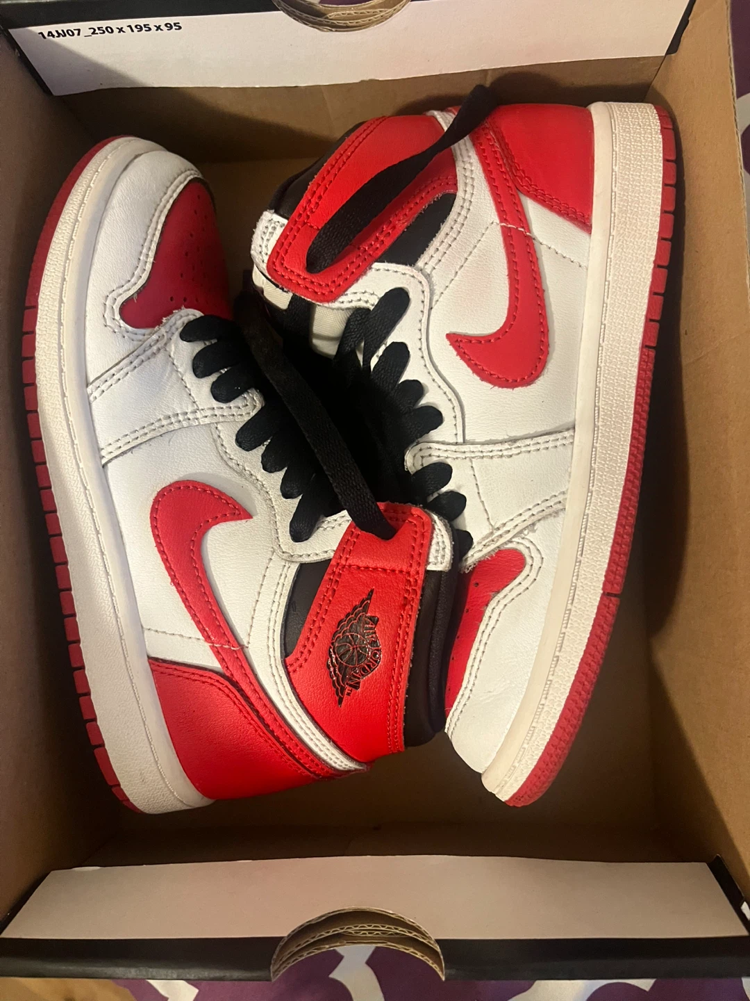 Nike Air Jordan 1 Retro High White/Red 13.5