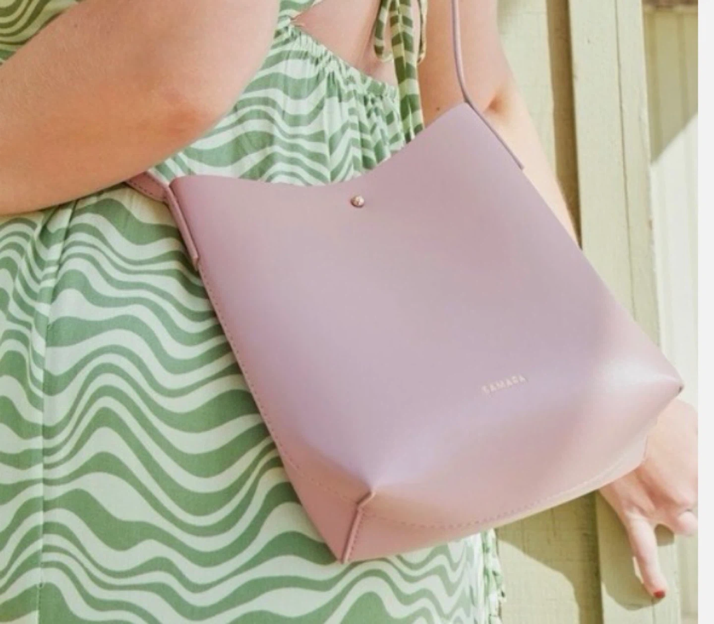 SAMARA Peony Dusty Pink Crossbody Bucket Bag - photo 4