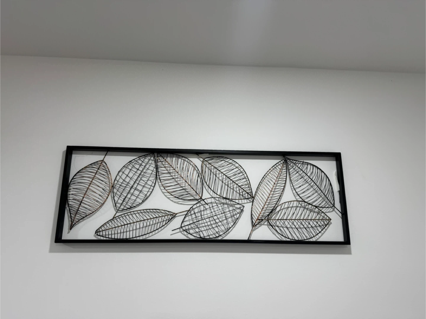 Metal Leaf Wall Art with Black Frame - photo 2