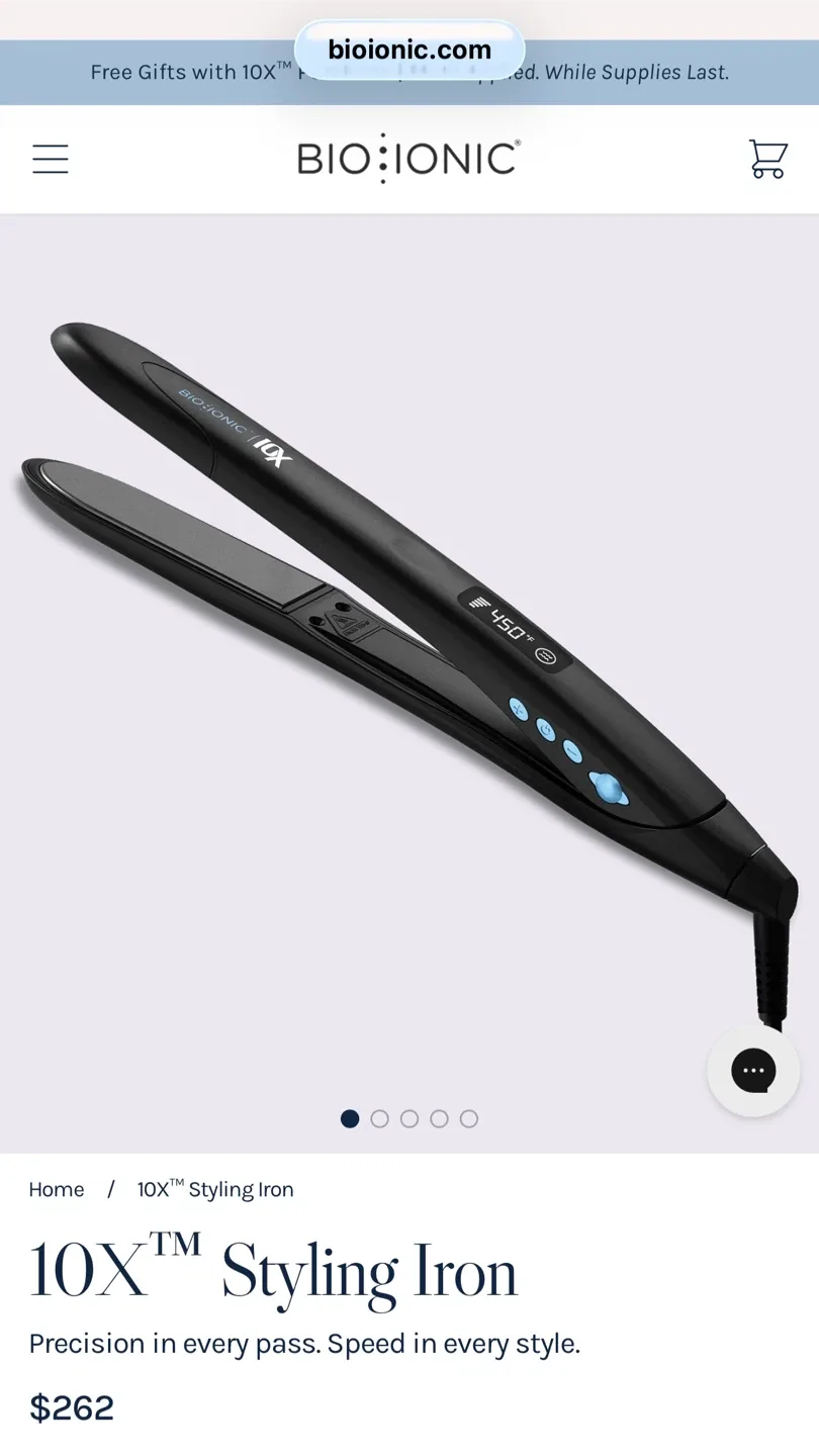 BIO IONIC 10X Pro Styling Iron 1" Brand New in Box image indicator(5)