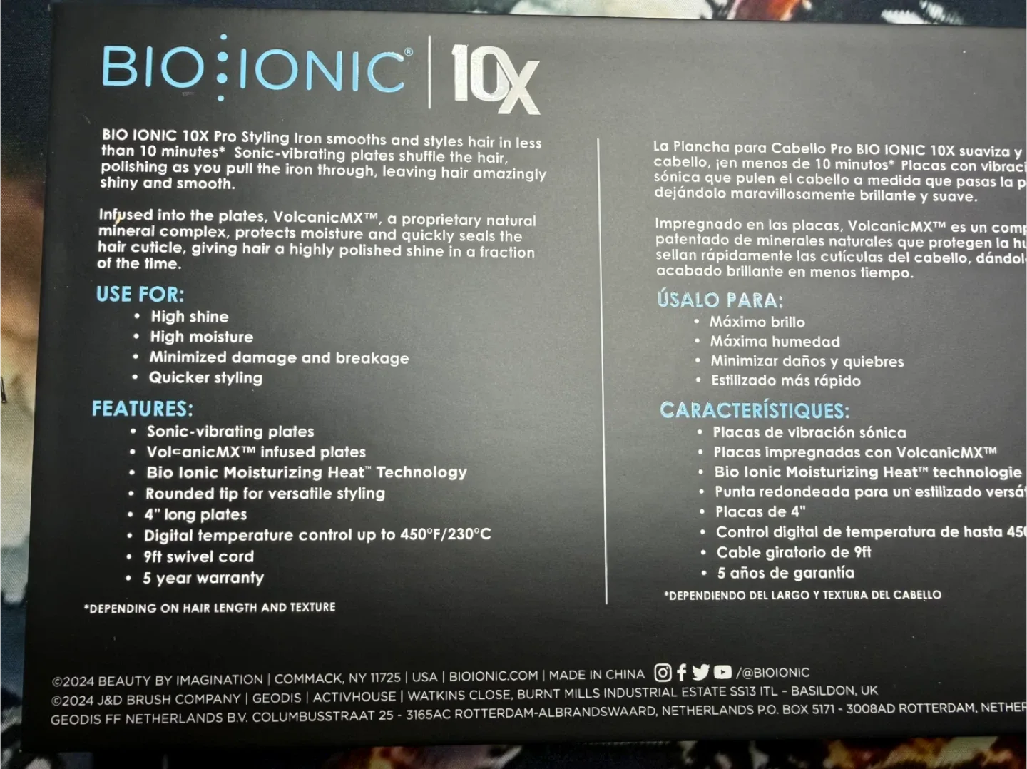 BIO IONIC 10X Pro Styling Iron 1" Brand New in Box image indicator(4)