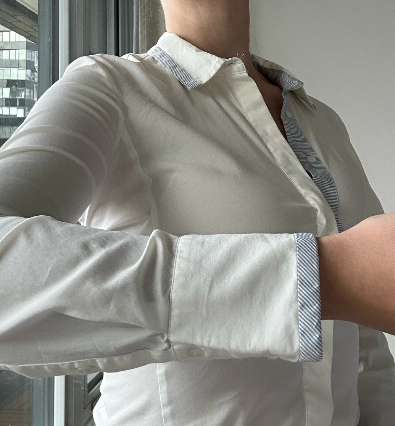 Zara Basic white button-up shirt - photo 2