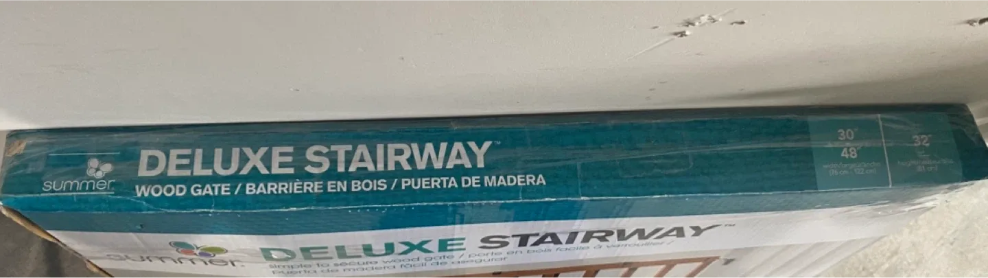 Summer Deluxe Stairway Wood Gate, 30-48" image indicator(2)