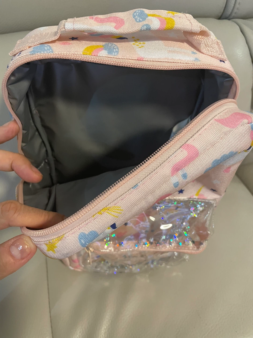 Unicorn Print Insulated Lunch Bag - Pink - photo 4