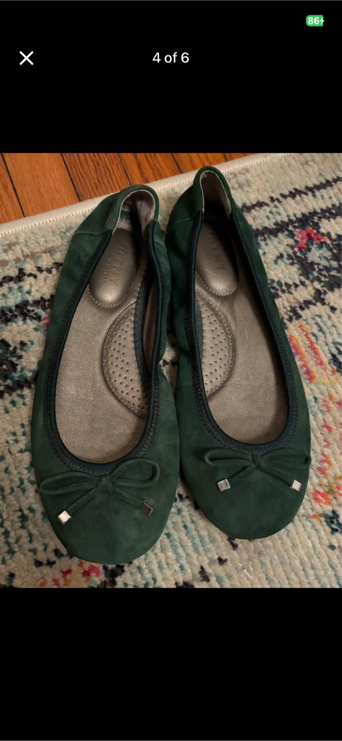 Green Ballet Flats size 6 1/2 - photo 4