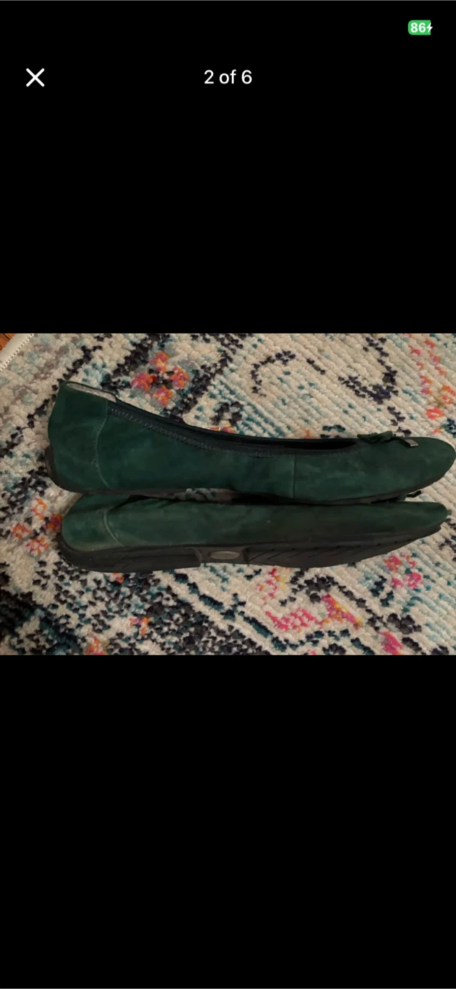 Green Ballet Flats size 6 1/2 - photo 2
