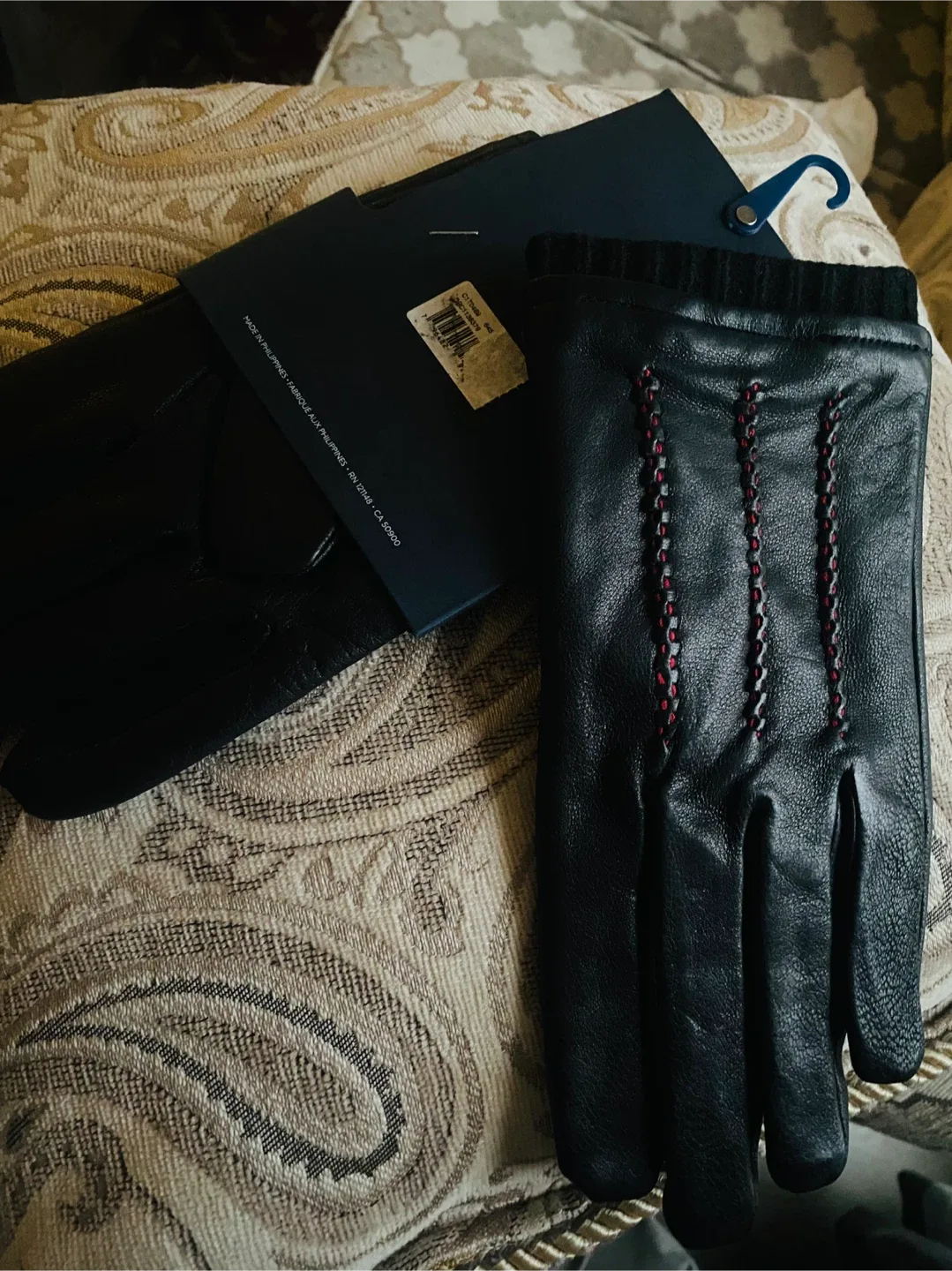 Tommy Hilfiger New Genuine Leather Fleece Lined Gloves - L/G image indicator(4)