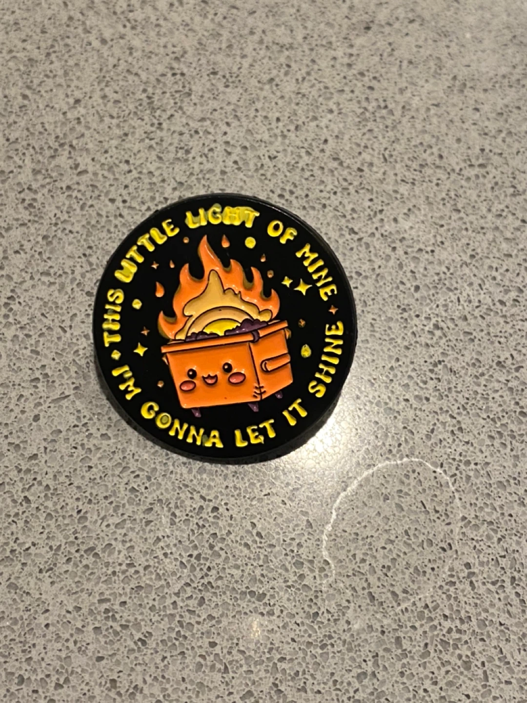 "This Little Light of Mine" Dumpster Fire Pin