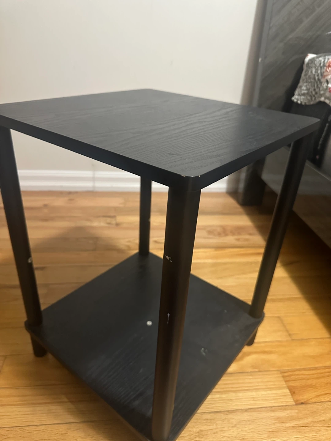 Black Woodgrain End Table - photo 3