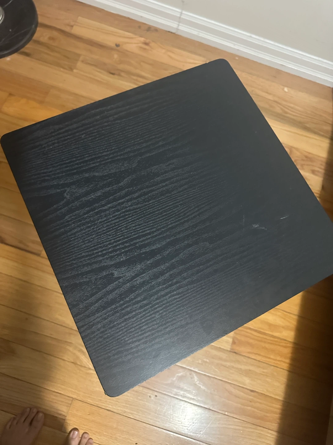 Black Woodgrain End Table - photo 2