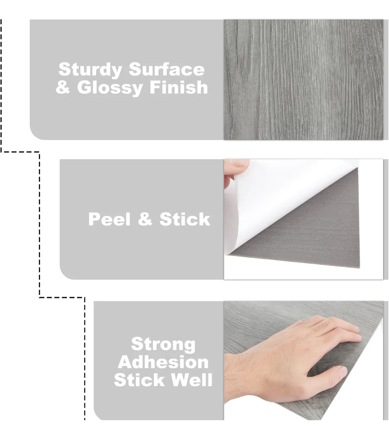 Peel and Stick Flooring Tiles - 40 pcs image indicator(3)