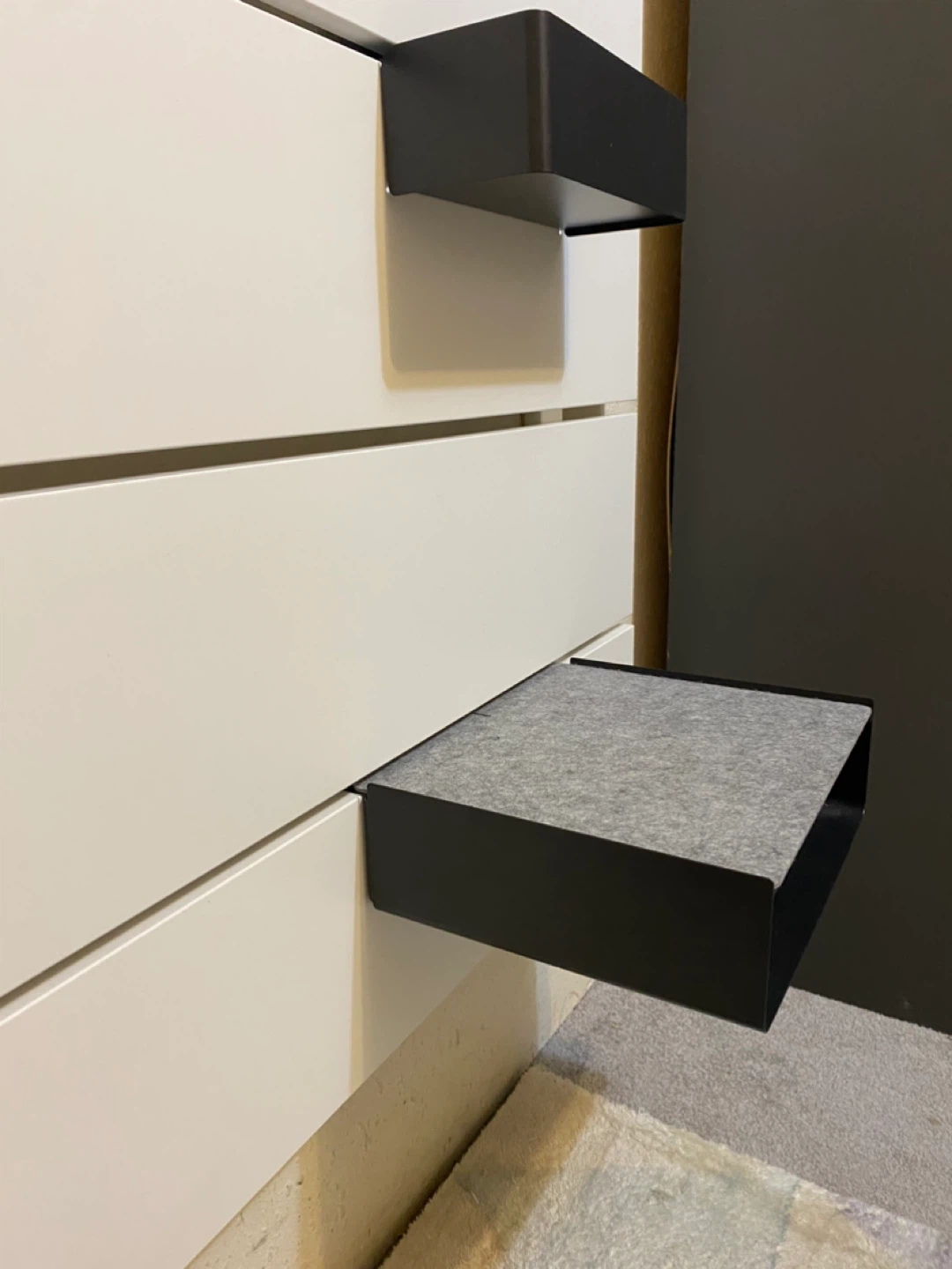 Nordli Headboard with Black Shelves like new - photo 5