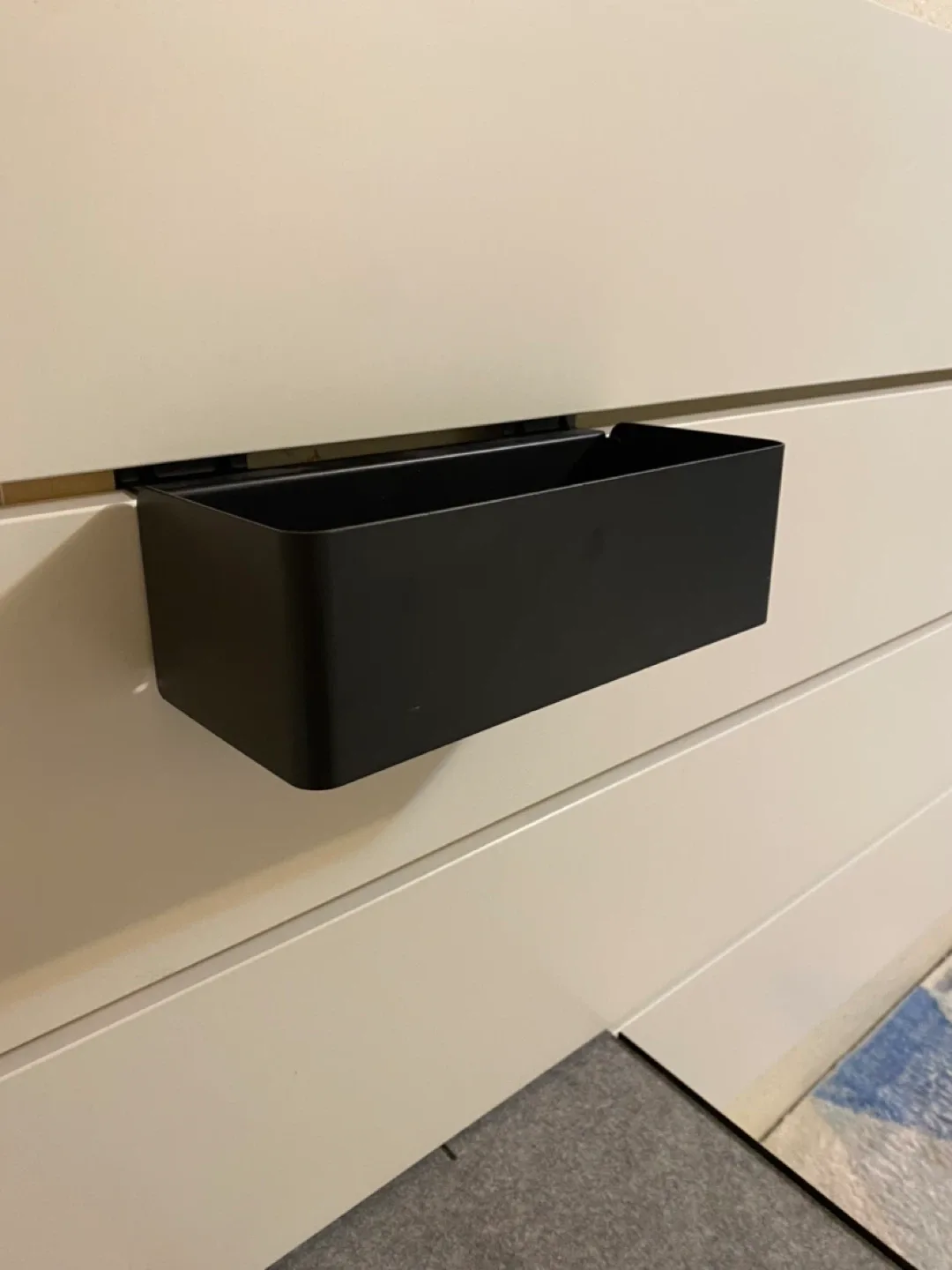 Nordli Headboard with Black Shelves like new image indicator(7)