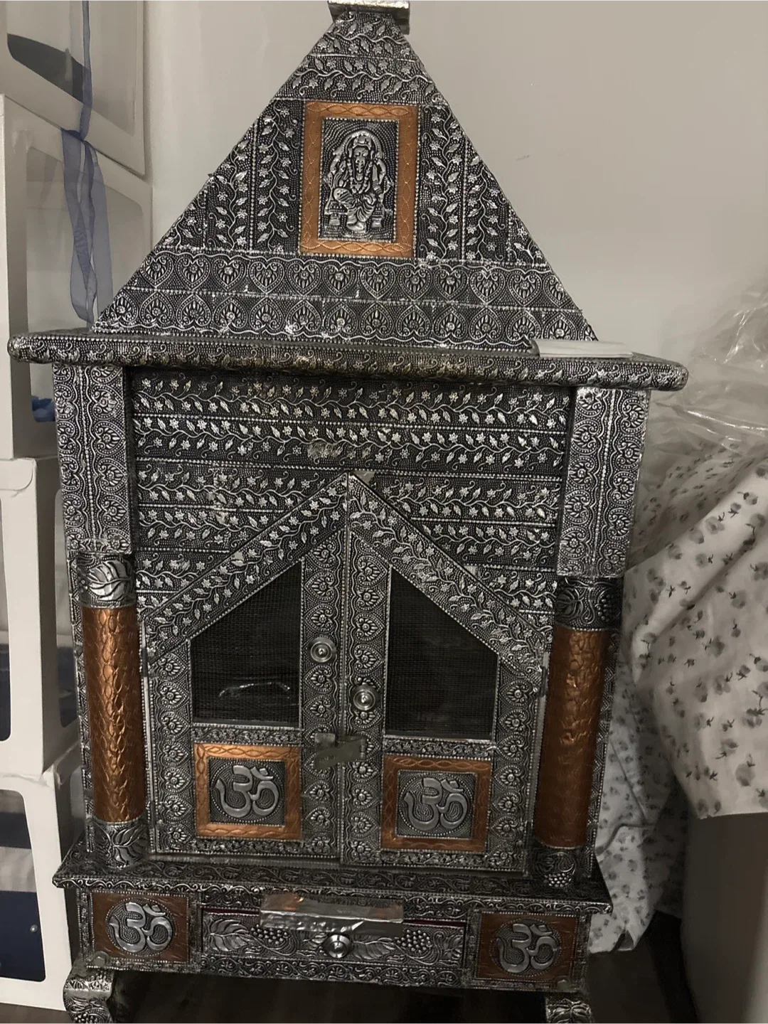 Decorative Silver Pooja Mandir