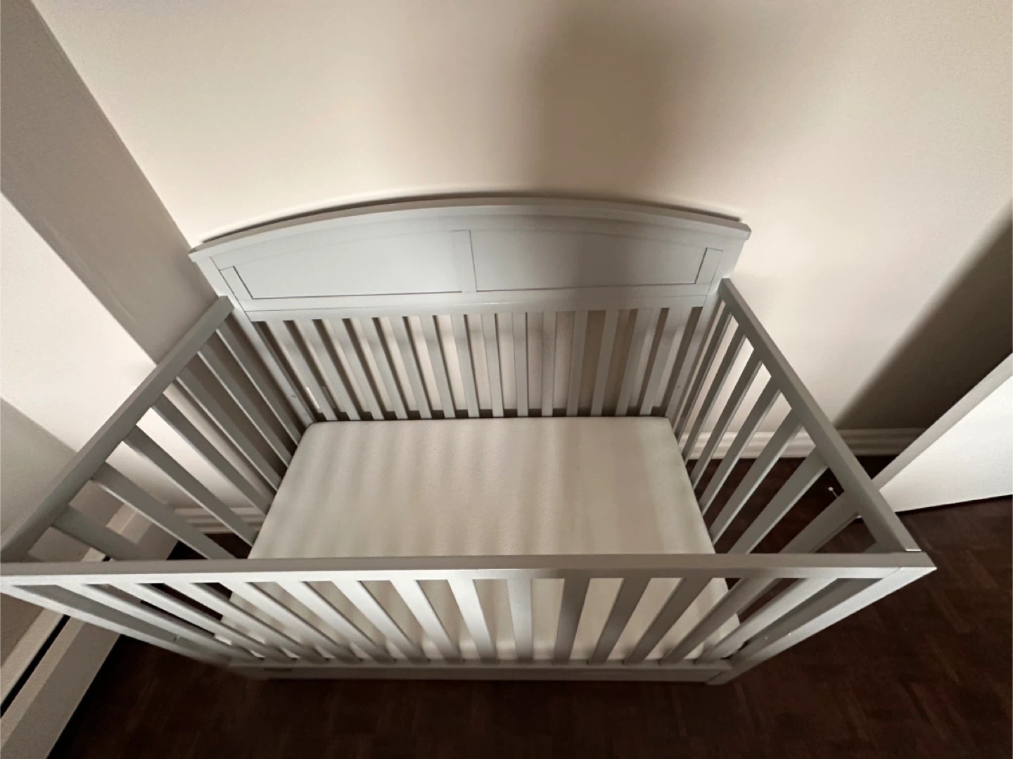 Grey Baby Crib with Mattress - photo 2