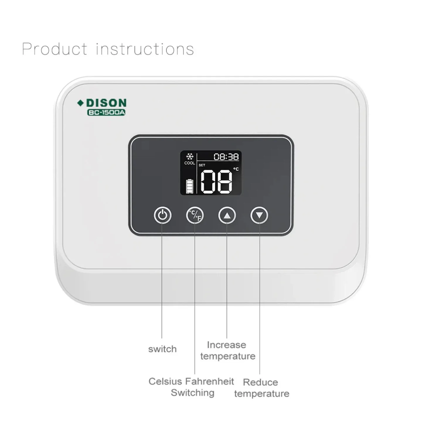 Dison BC-1500A Portable Fridge/Cooler image indicator(4)