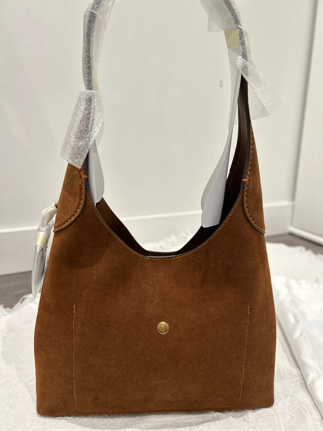 Coach Brown Suede Brooklyn shoulder Bag -New - photo 2