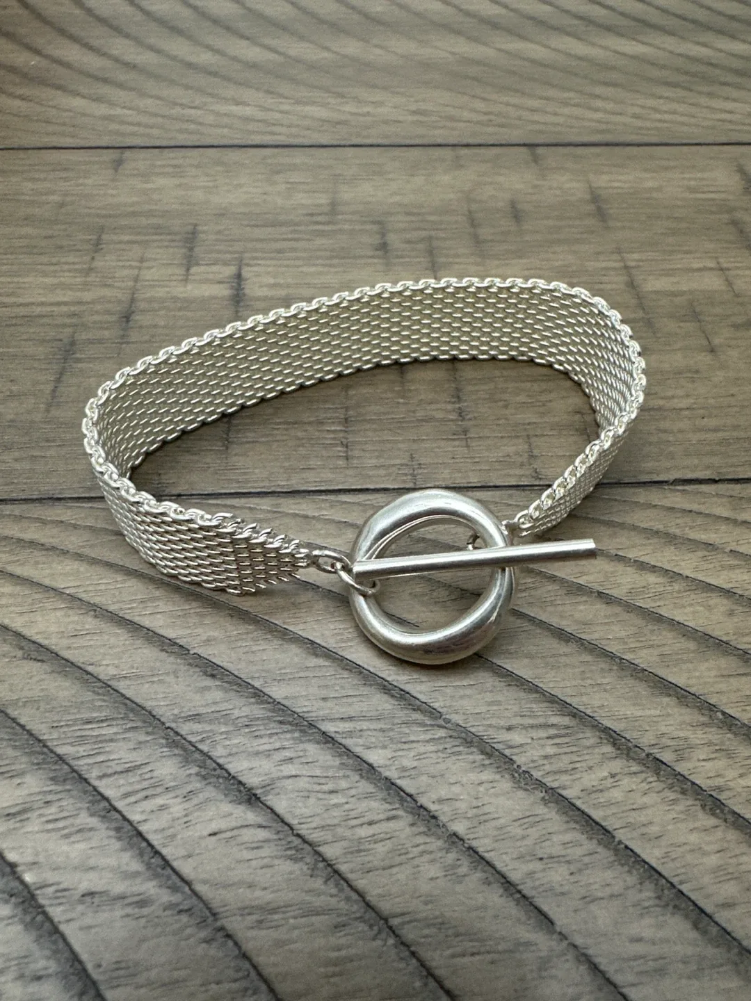 Silver Mesh Toggle Bracelet thumbnail