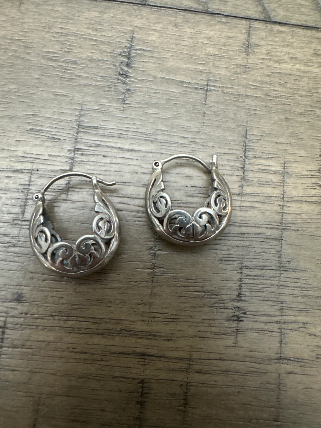 Sterling Silver 925 Hoop Earrings - photo 2