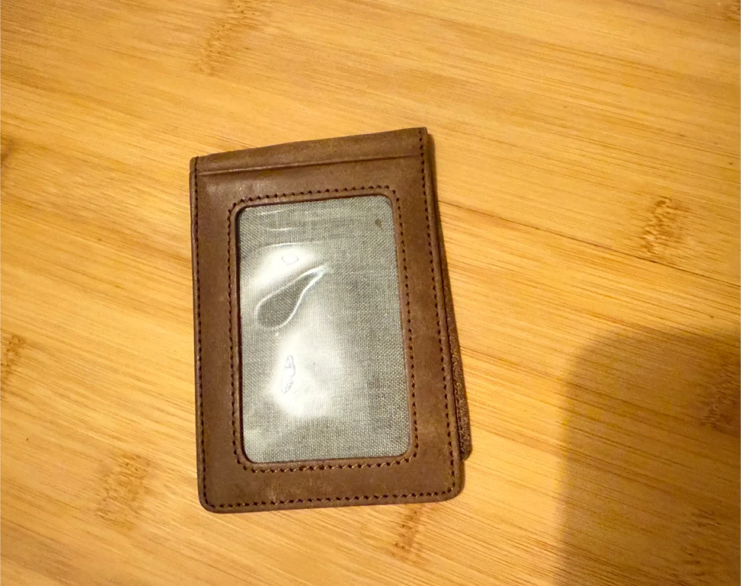 Roots Brown Leather Card Wallet image indicator(2)