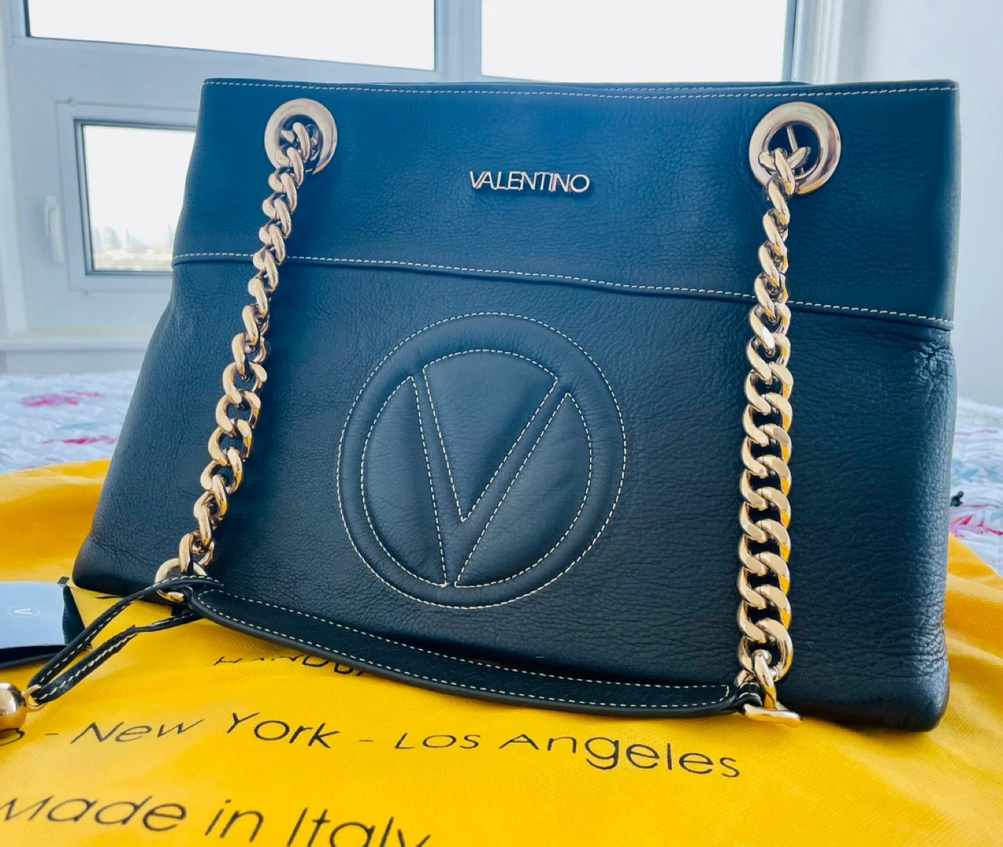 Valentino Black Leather Chain Shoulder Bag image indicator(4)