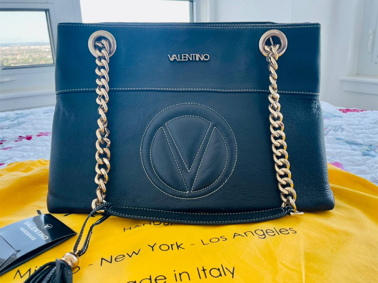 Valentino Black Leather Chain Shoulder Bag image indicator(7)