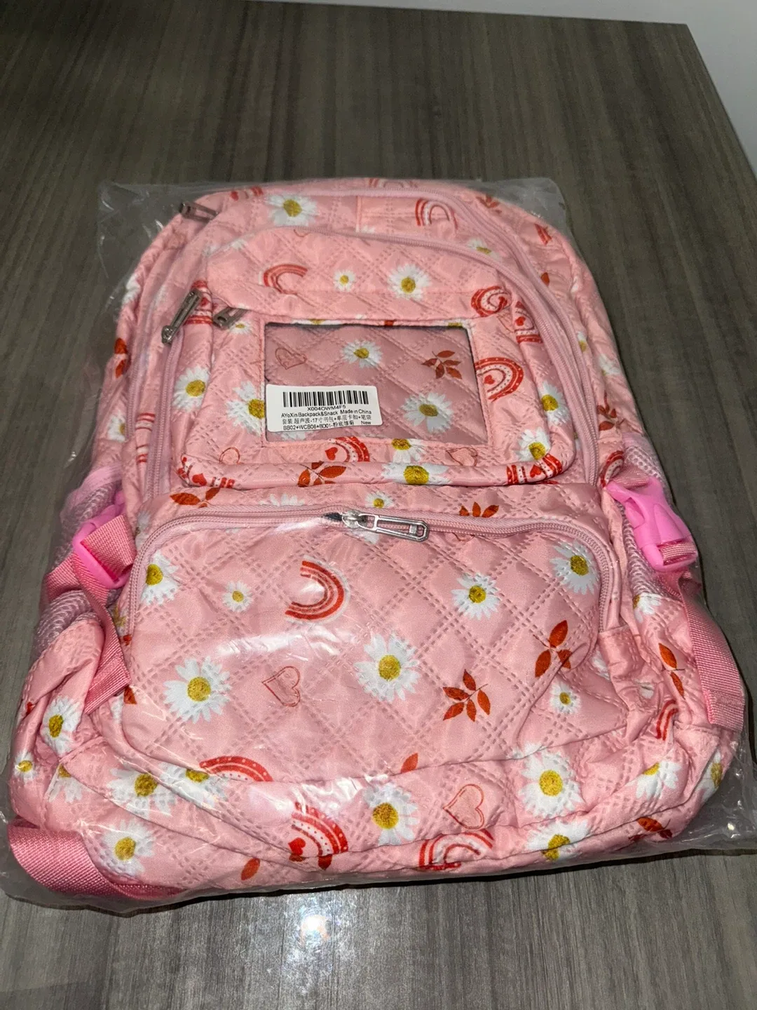 Girls Pink Floral Backpack, Lunch Bag & Pencil Case Set image indicator(7)