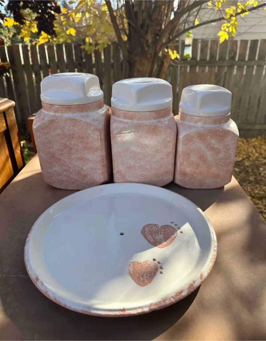 Ceramic Canister Set with Plate thumbnail