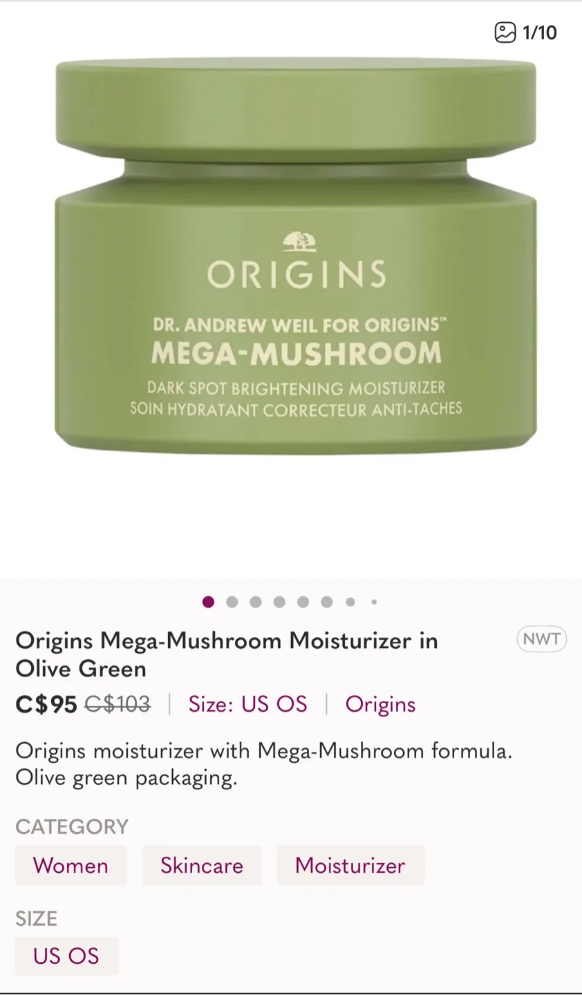 Origins Mega-Mushroom Moisturizer Olive Green - New image indicator(4)