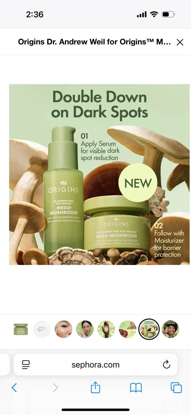 Origins Mega-Mushroom Moisturizer Olive Green - New image indicator(6)