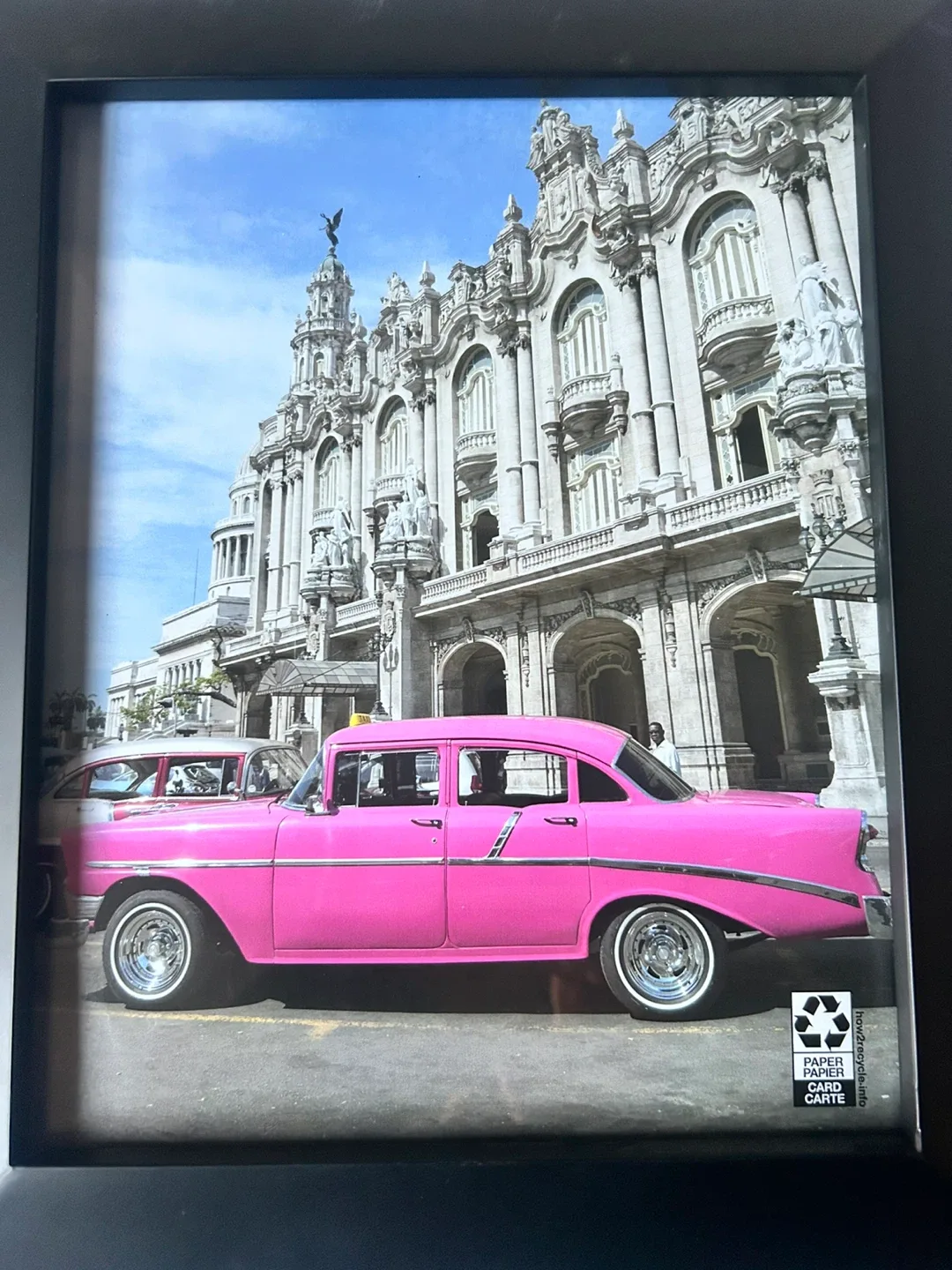 Picture frame with Print of Pink Car in Cuba thumbnail