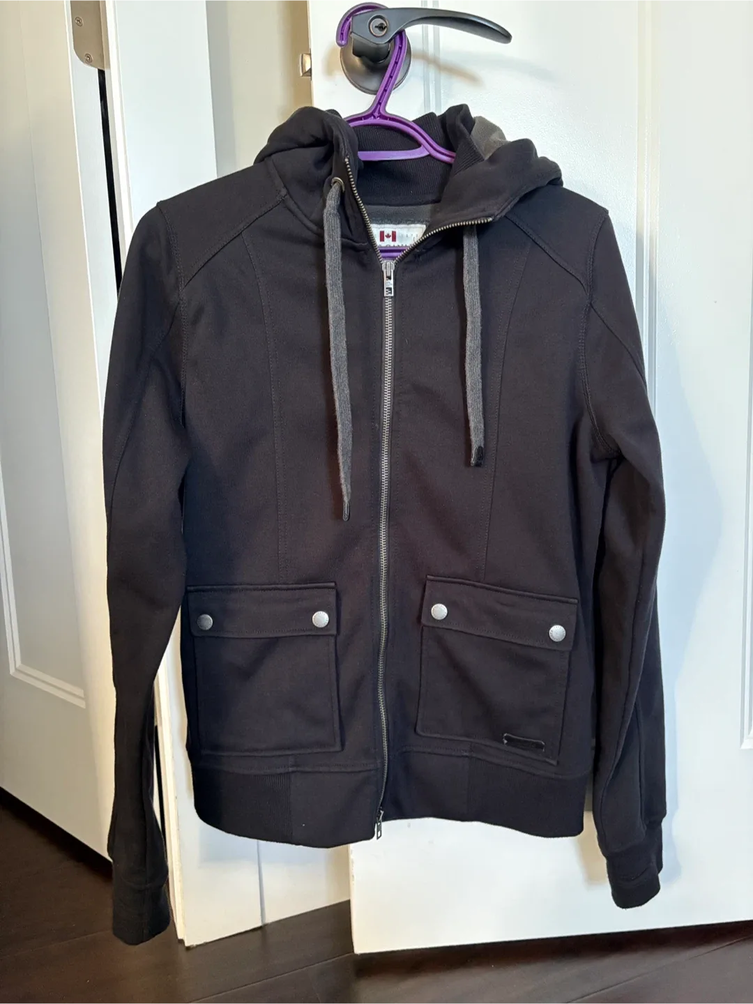 Women’s Roots Canada Black Hoodie - Size Large thumbnail