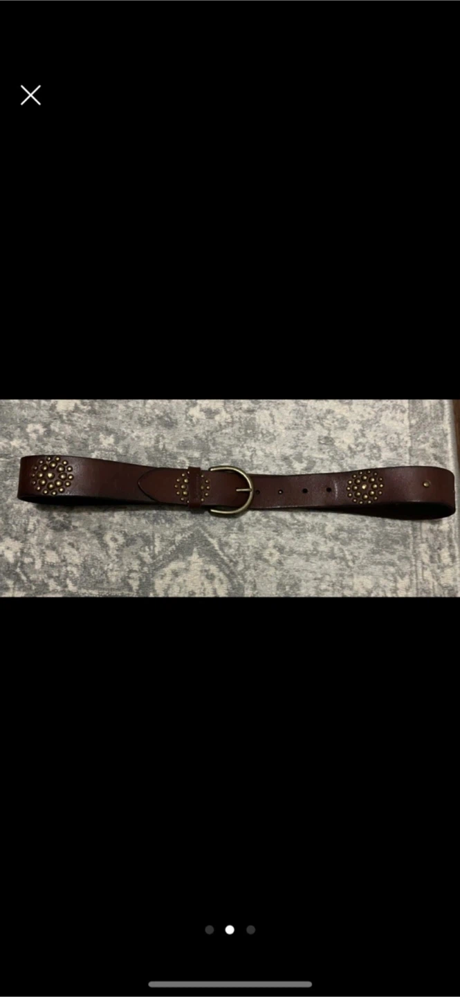 Aeropostale Brown Leather Belt with Studs - photo 2