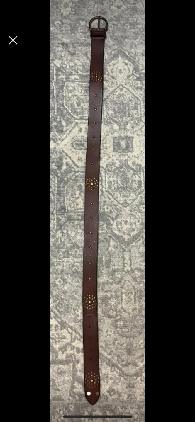 Aeropostale Brown Leather Belt with Studs