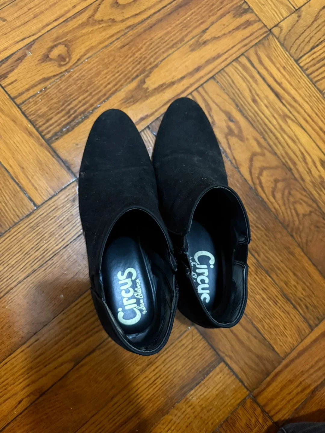 Circus by Sam Edelman Black Suede Ankle Boots thumbnail