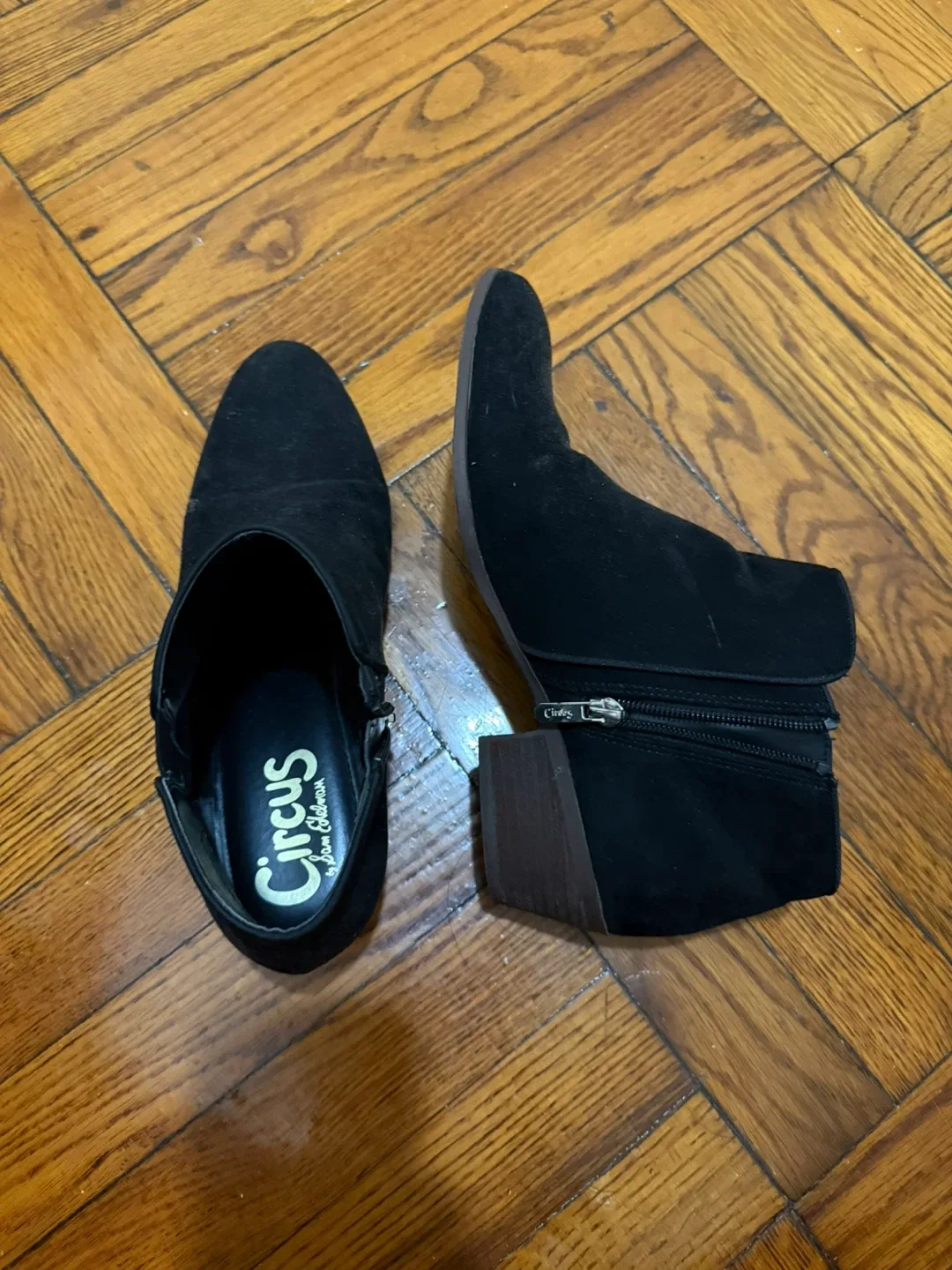 Circus by Sam Edelman Black Suede Ankle Boots image indicator(2)