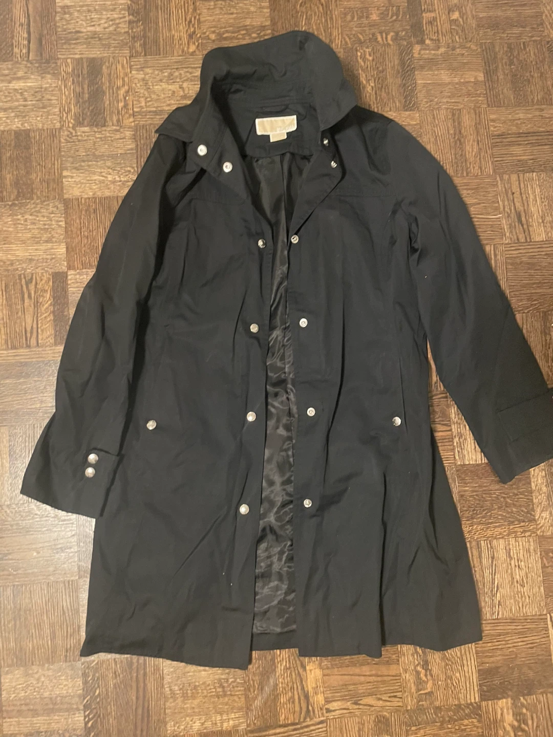 Michael Kors Black Rain Coat - Size M